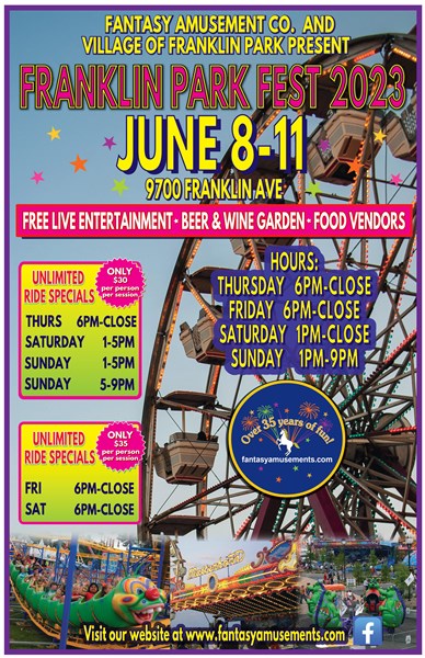 Click here for https://www.villageoffranklinpark.com/events/railroaddaze/